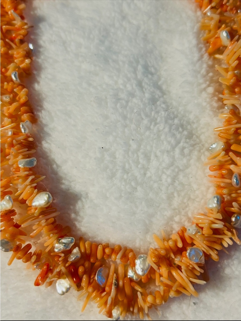 Real Coral Handcrafted Pink/ Necklace - Picture 2 of 3